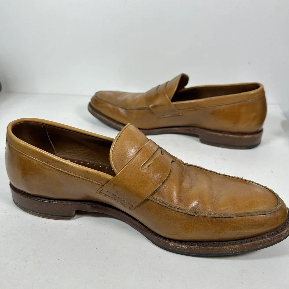 Brooks Brothers Brown Leather Penny Loafers Dress Shoes Mens Size 9.5 D USA Made